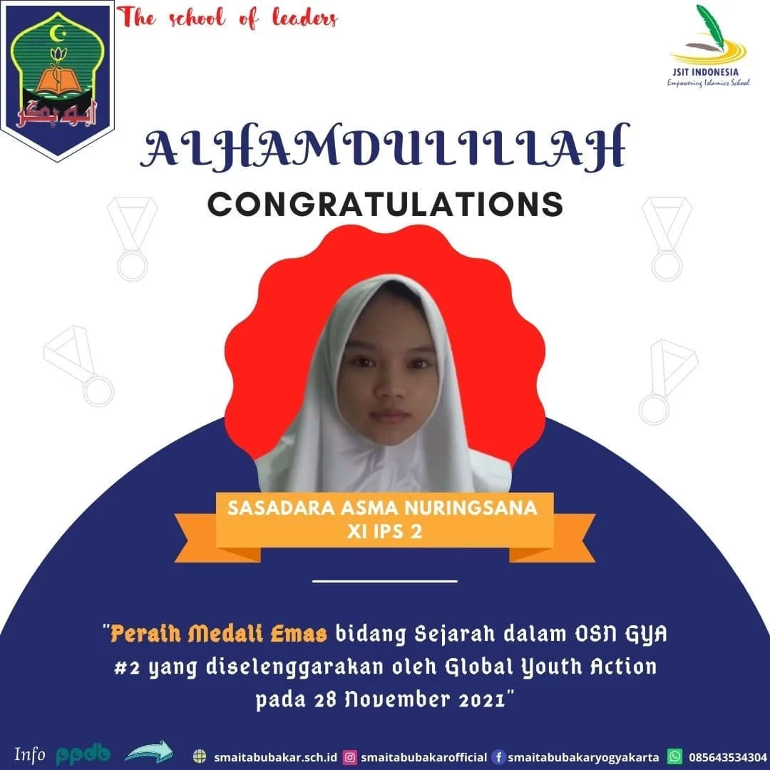 You are currently viewing Siswa SMAIT ABY Meraih Medali Emas Bidang Sejarah dalam OSN GYA #2